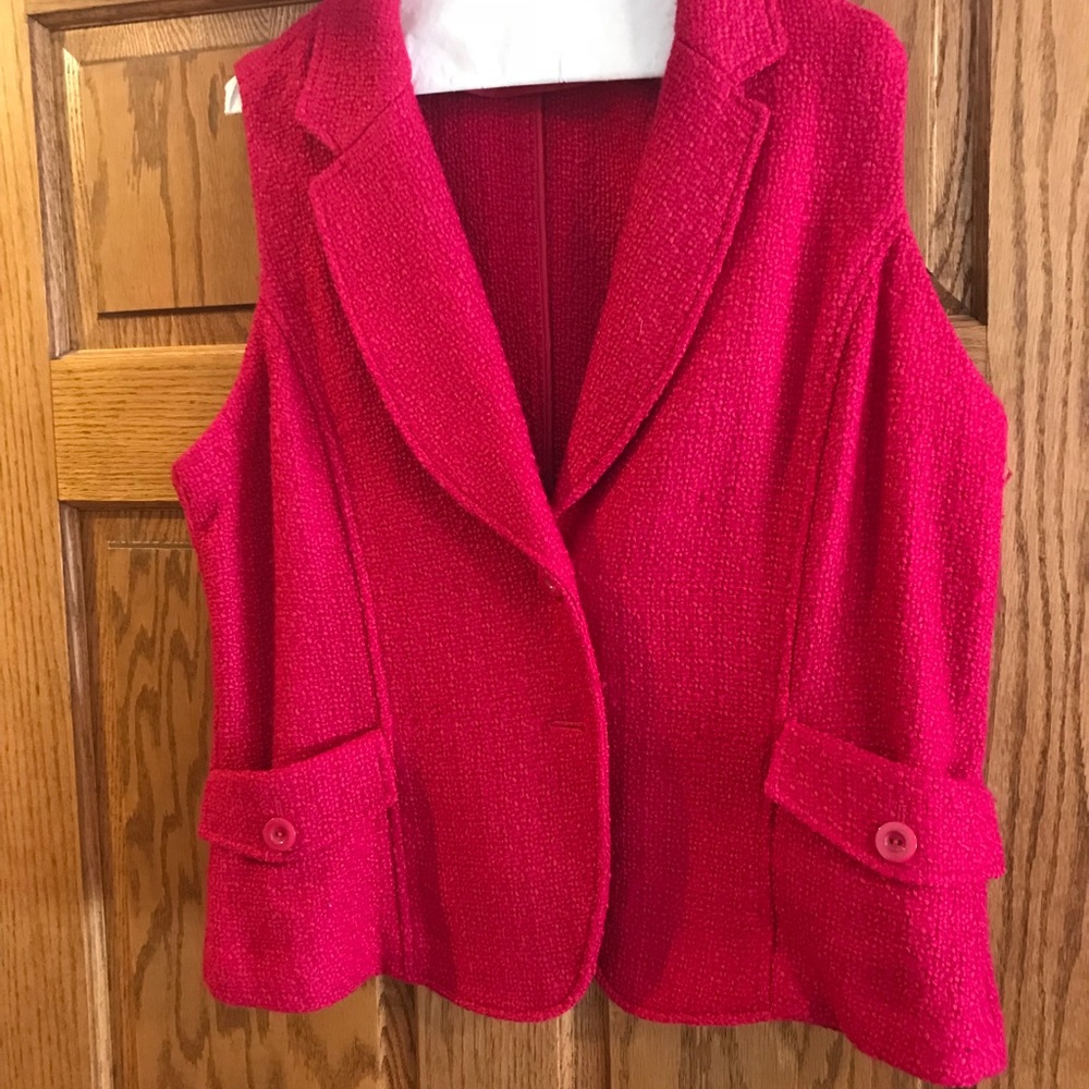 Pink boucle vest